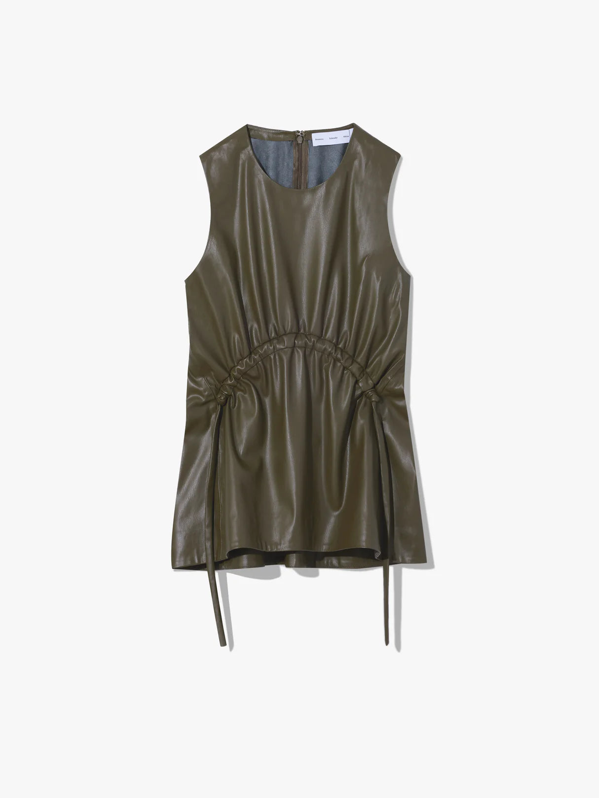 Faux Leather Drawstring Top - More Colors Available