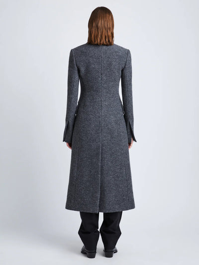 Wool Jersey Coat - Grey Melange