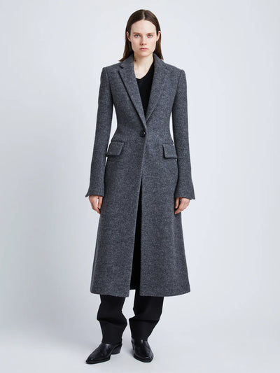 Wool Jersey Coat - Grey Melange