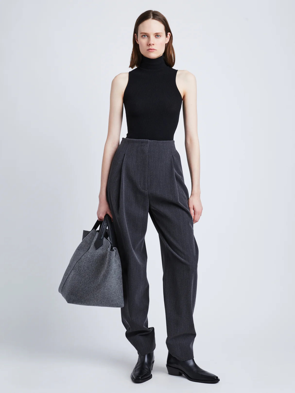 Matte Viscose Knit Top - Black
