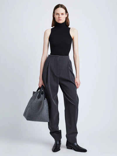 Matte Viscose Knit Top - Black