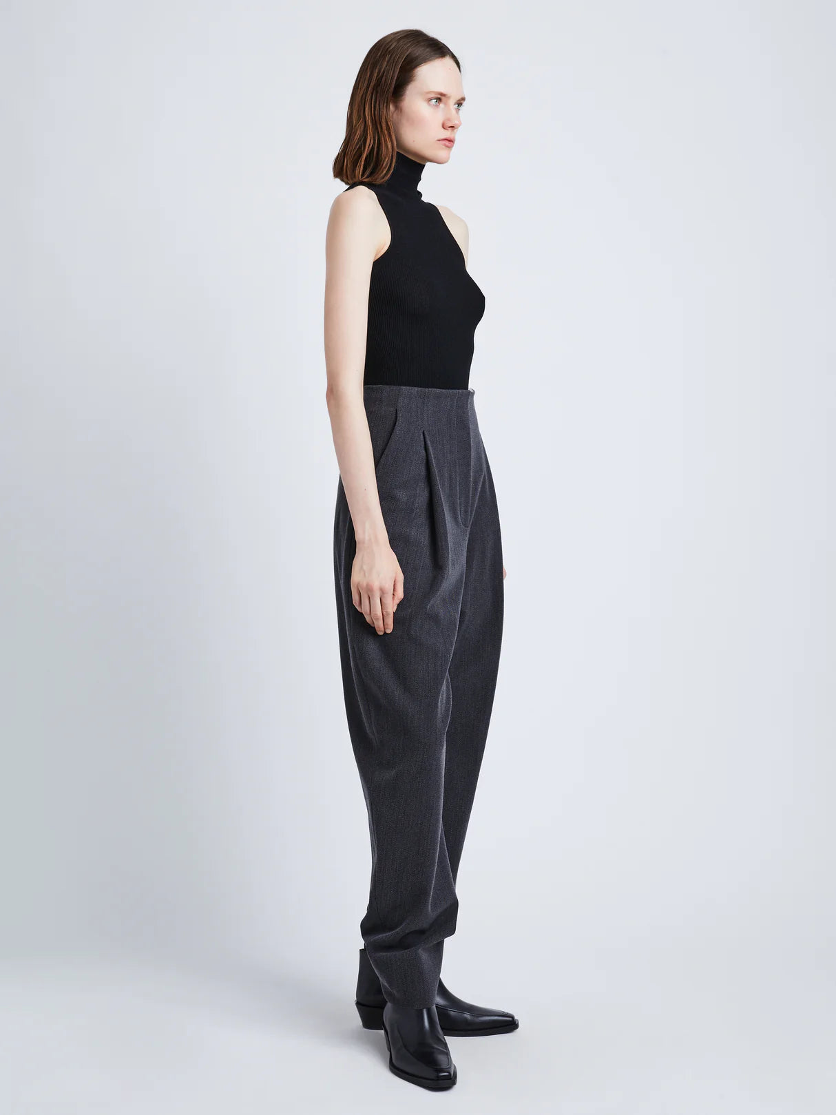Matte Viscose Knit Top - Black