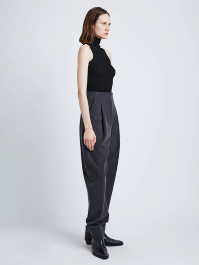 Matte Viscose Knit Top - Black