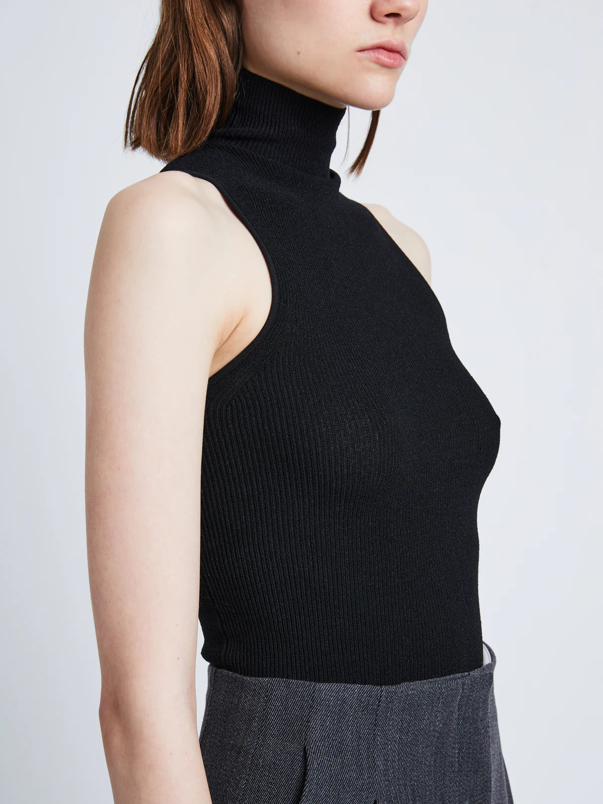 Matte Viscose Knit Top - Black