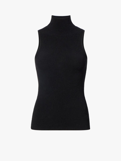 Matte Viscose Knit Top - Black
