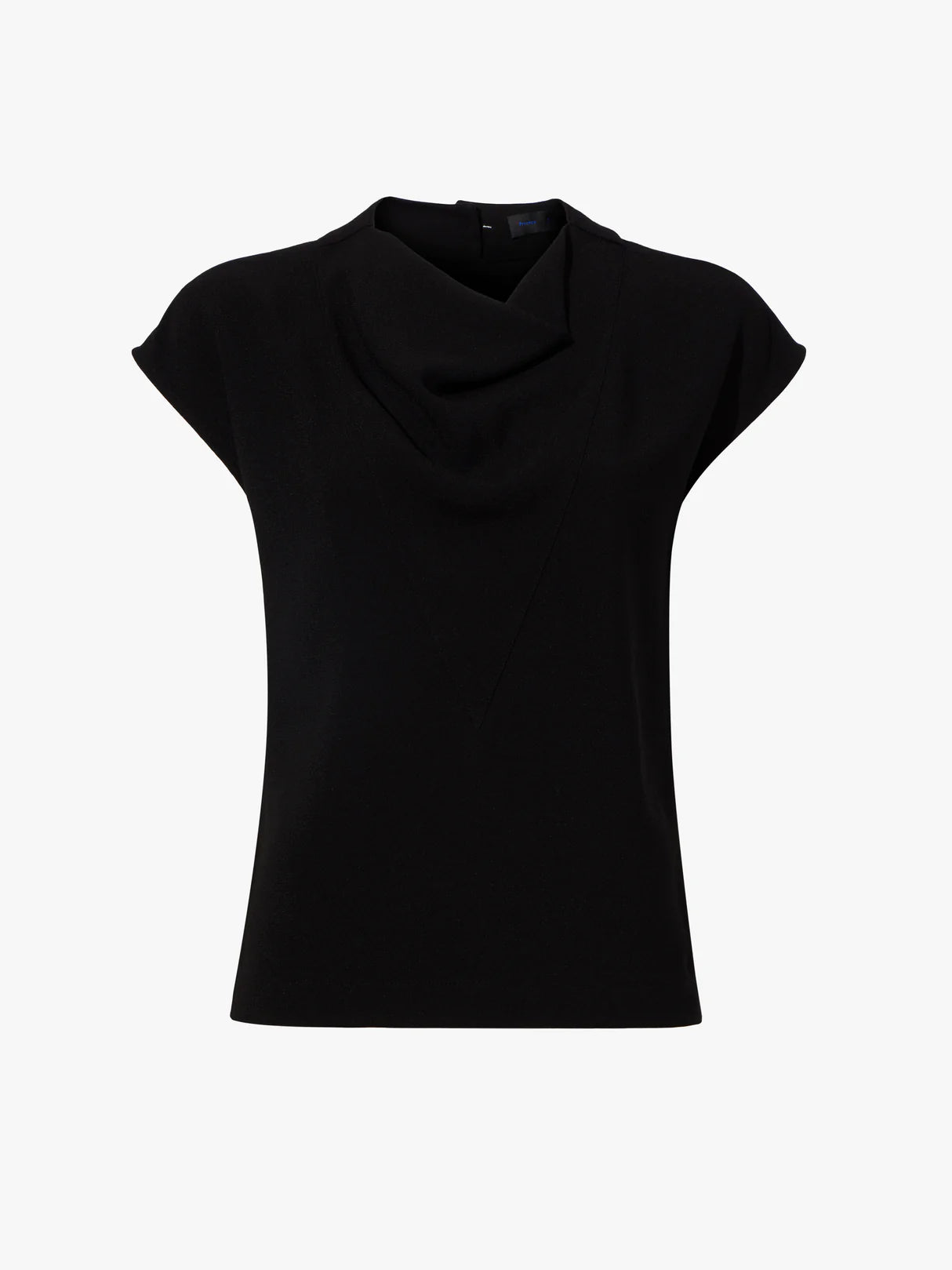 Matte Viscose Crepe Shell Top - Black