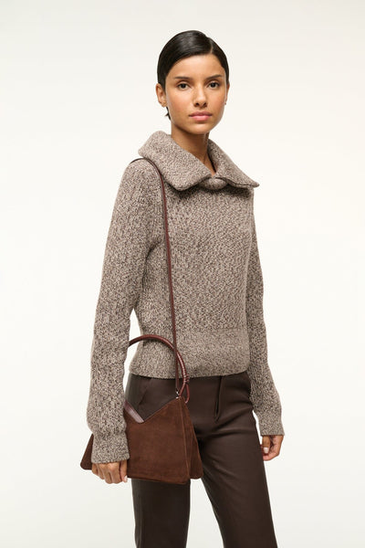 VALERIE SHOULDER BAG - MAHOGANY SUEDE