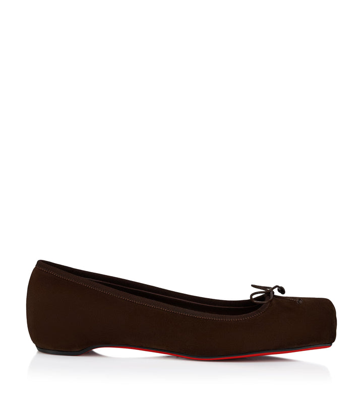 Cassia Nodo Suede Ballet Flats - Brown