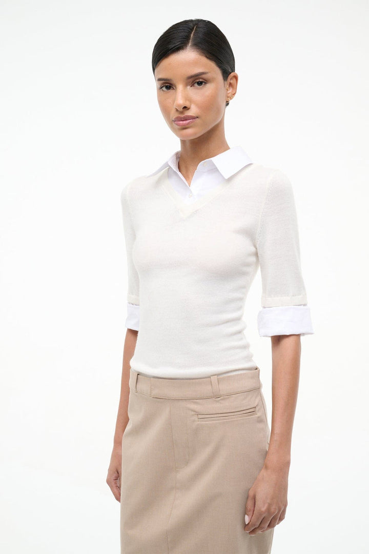 Geo Mini Dress - Cognac/Ivory