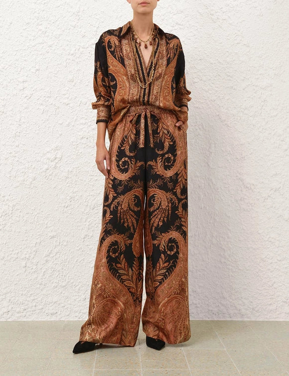 Hypnotic Relaxed Shirt - Black Paisley