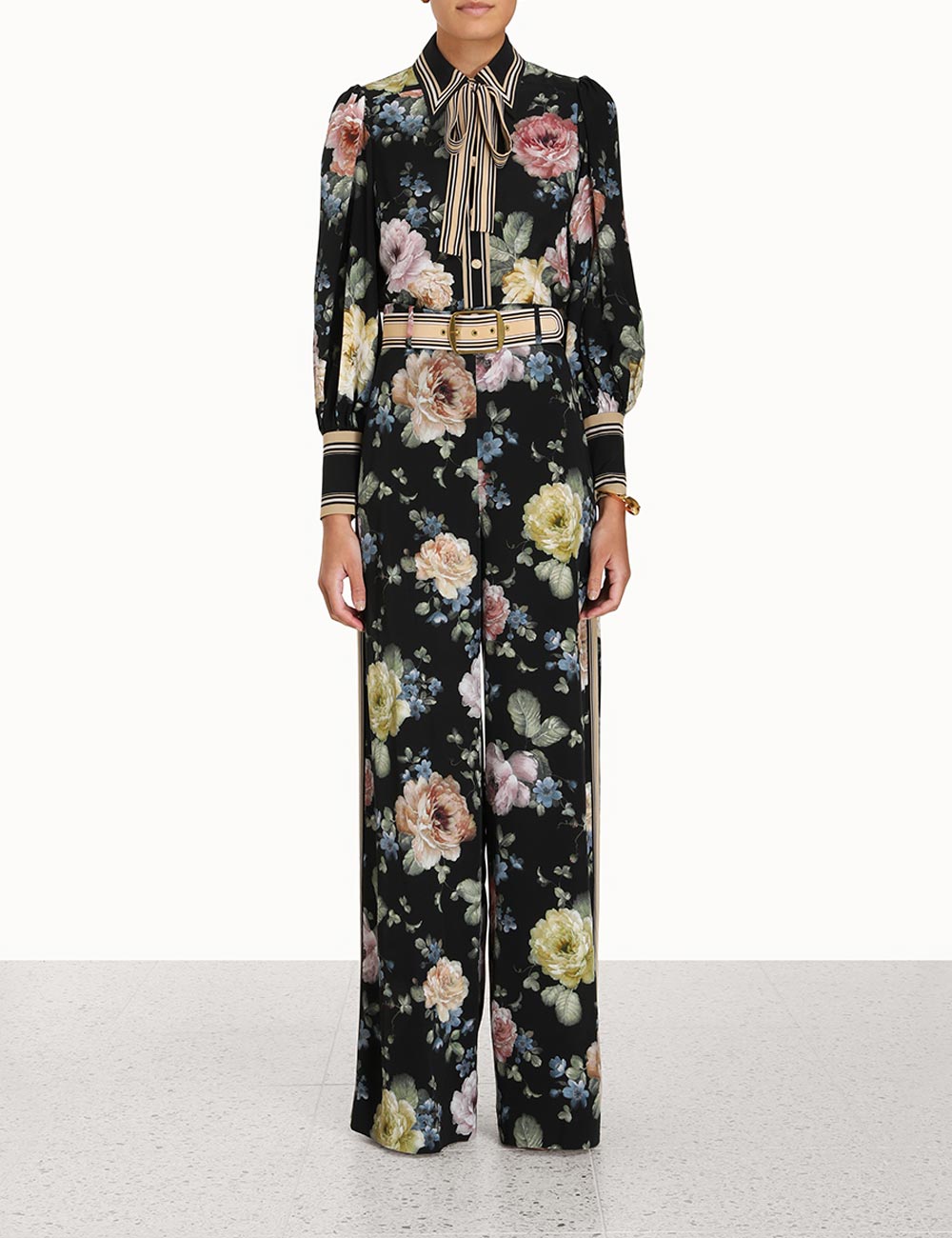 LUMINOSITY TROUSER - Multi Floral Black