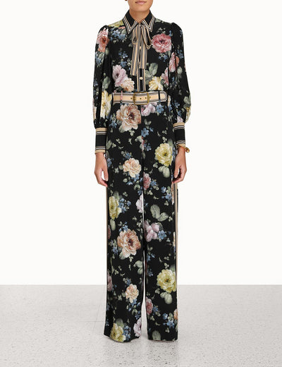 LUMINOSITY TROUSER - Multi Floral Black