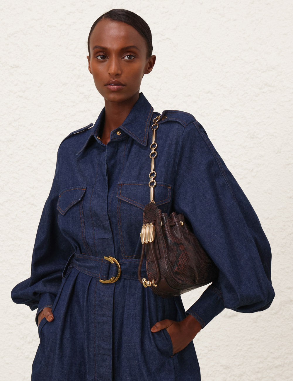 Halcyon Clutch - Brown Multi Snake