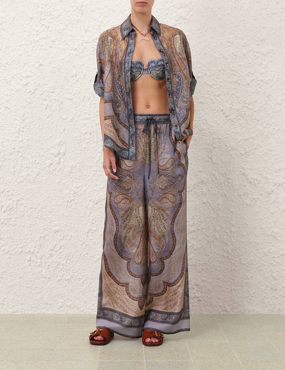 Wanderlust Relaxed Pant - Tapestry Blue Multi