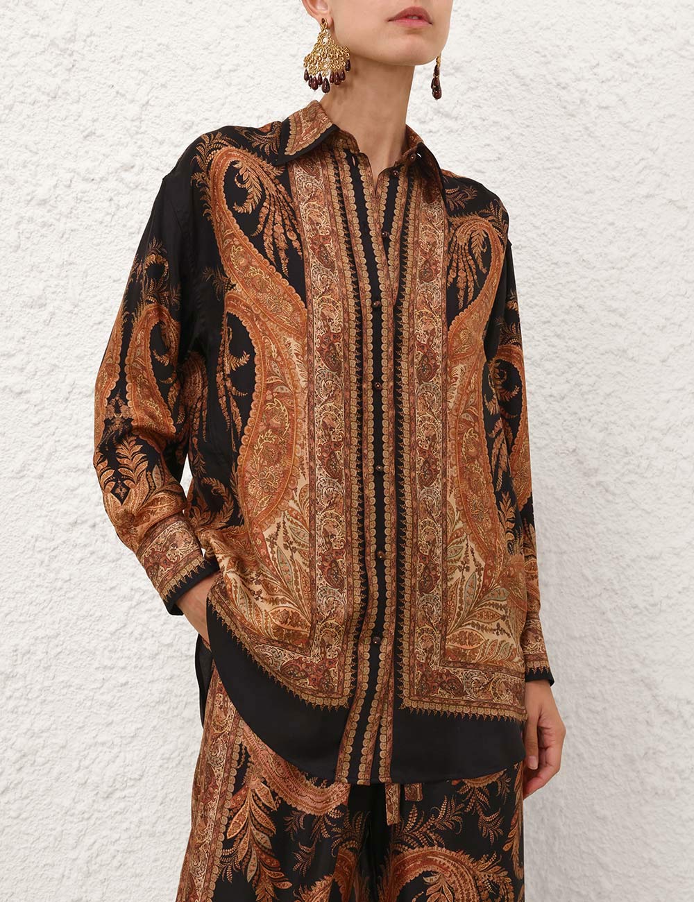 Hypnotic Relaxed Shirt - Black Paisley