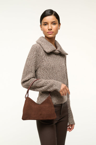 VALERIE SHOULDER BAG - MAHOGANY SUEDE