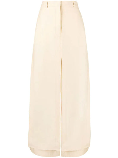 A-line slit maxi skirt - Beige