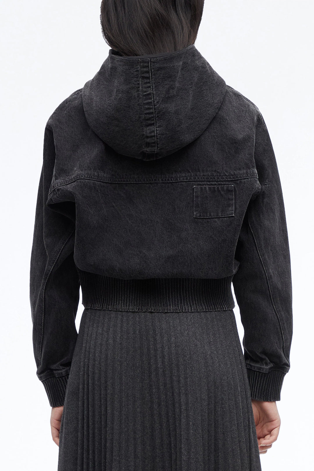 Denim Hoodie - Washed Black