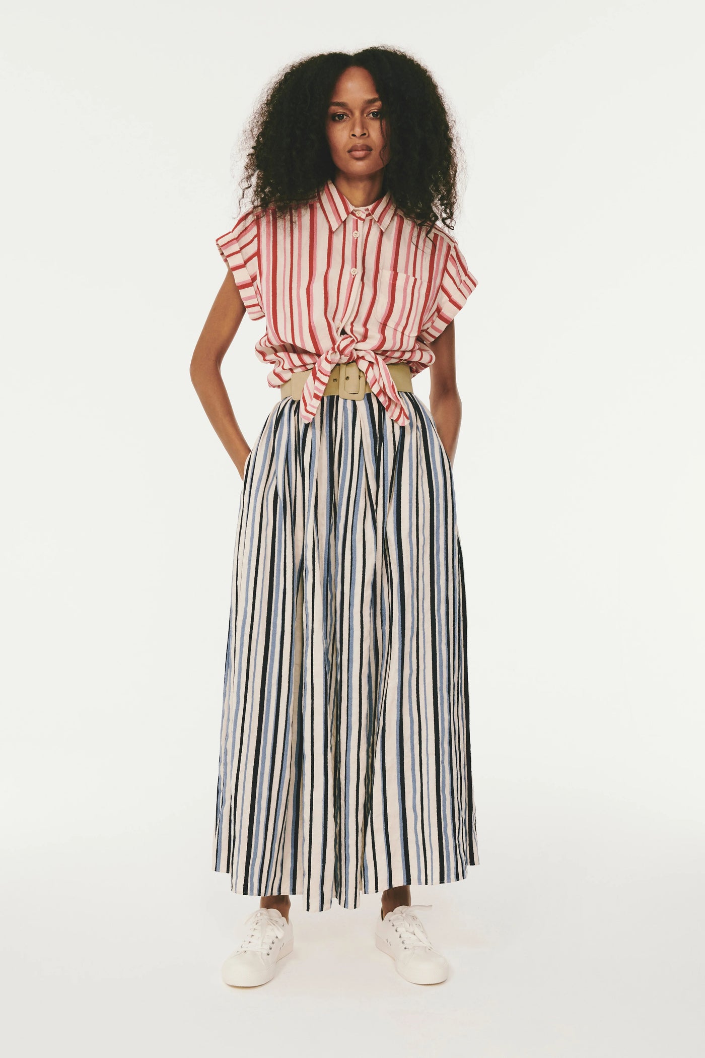 This Way That Way Dress - Blue Stripe