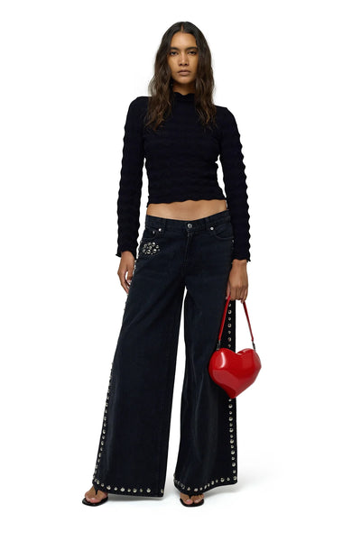 Vroom Jean in Black Denim
