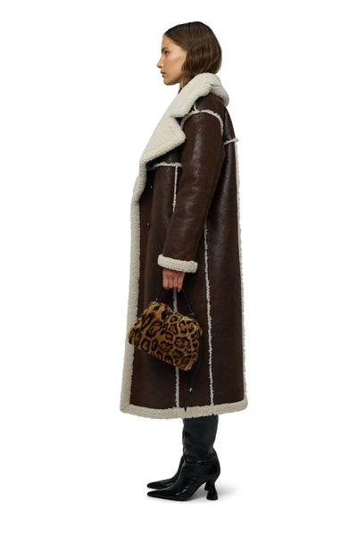 FURRY MINI PUFFIN BAG - CHEETAH SCRAMBLE