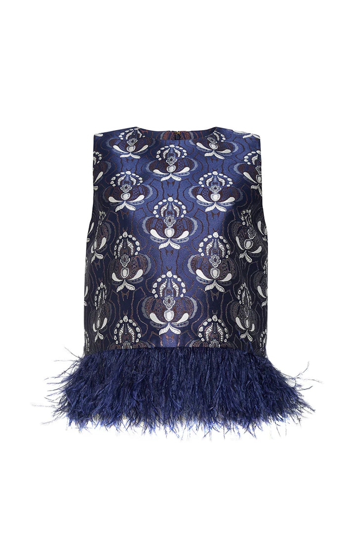 BELMOND TOP - Vintage Deco Navy