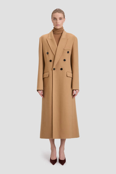 Double Faced Overcoat - Camel