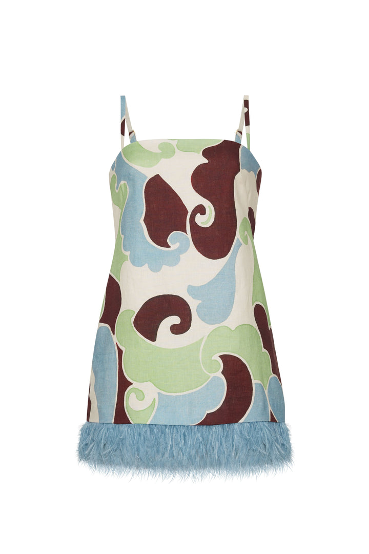 Valencia Mini Dress - Petal Wave Mint