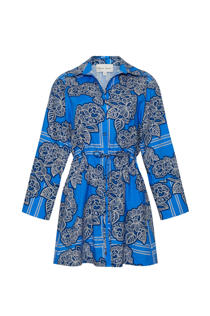HENRY DRESS - Carved Petals Cobalt