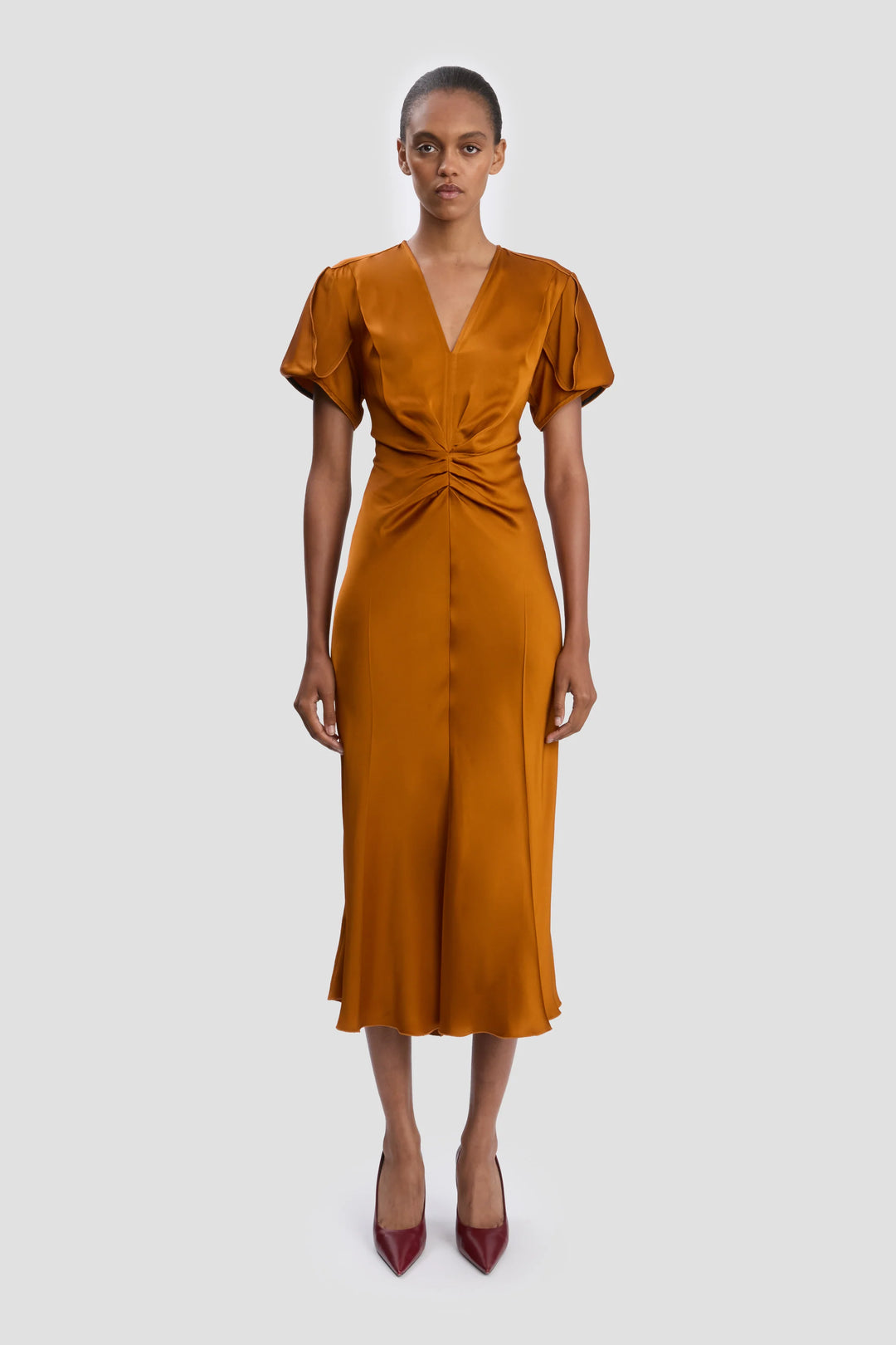 Eve Midi Dress - Bronze