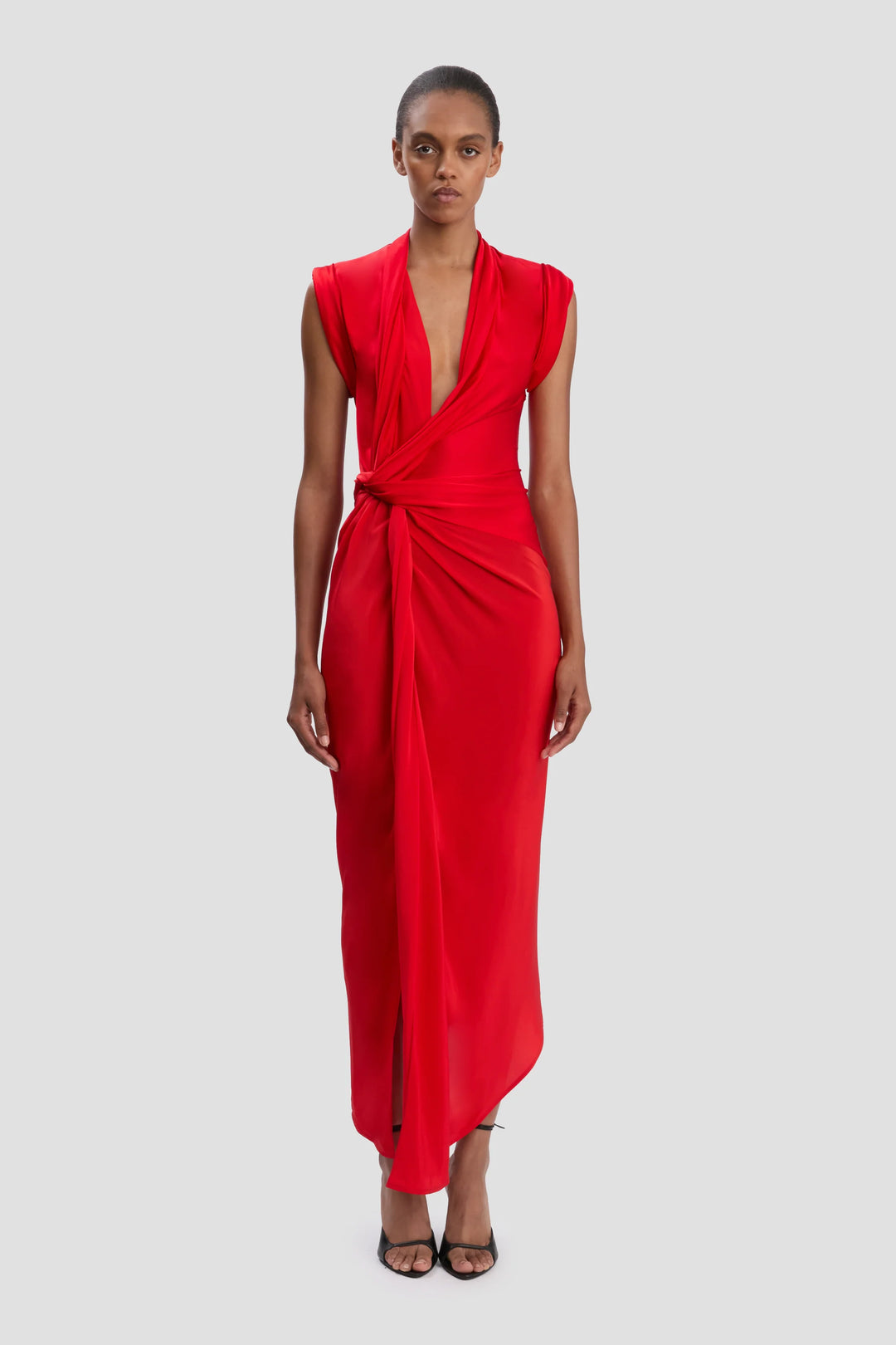 Twist Dress - Cardinal Red
