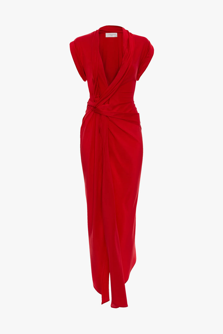 Twist Dress - Cardinal Red