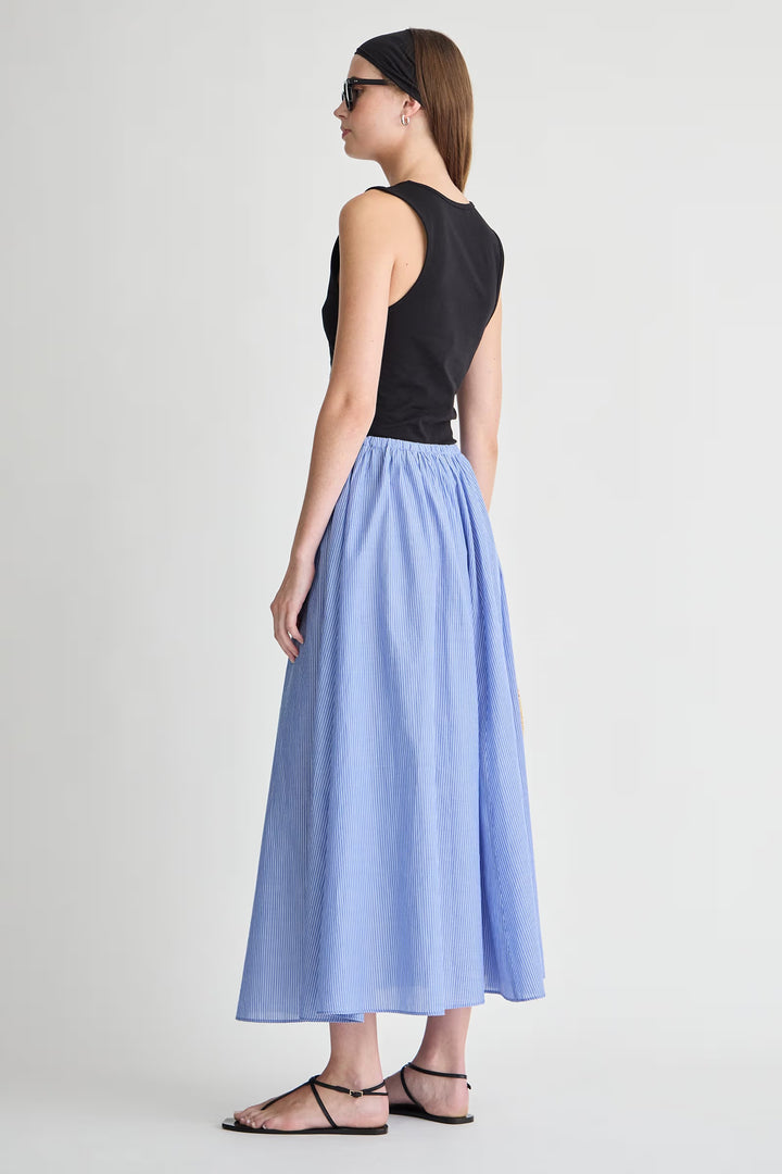Hanne Tie Maxi Skirt - Blue Multi