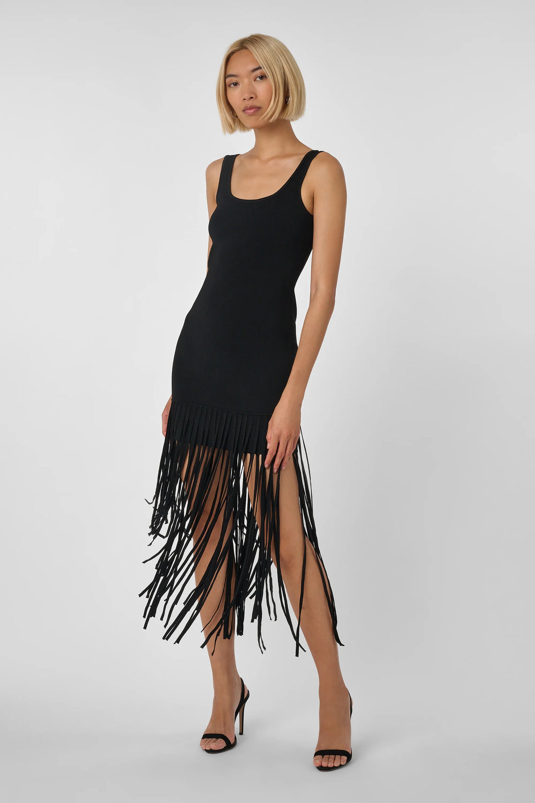 Toccin - Roxanne Mini Dress with Fringe - Black