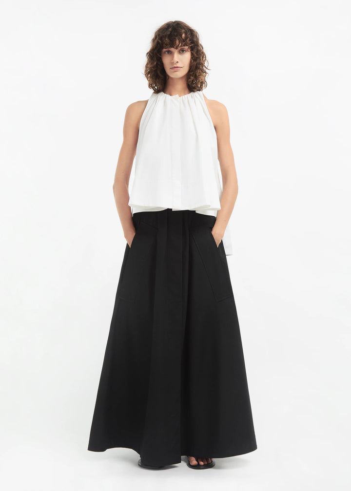 Gathered Tunic Shirt - White