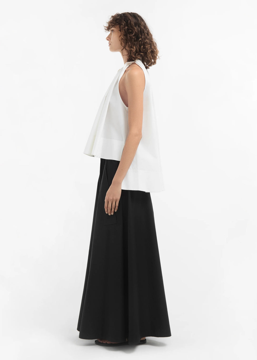 Gathered Tunic Shirt - White