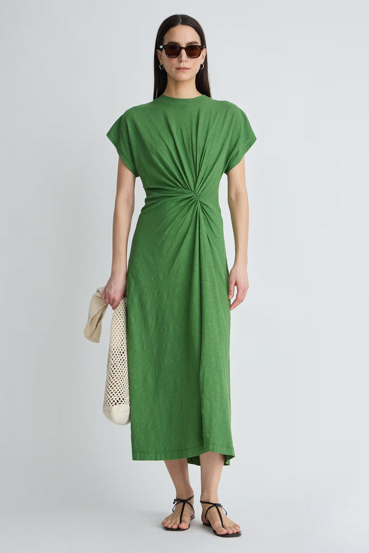 Volta Twist Dress - Loden