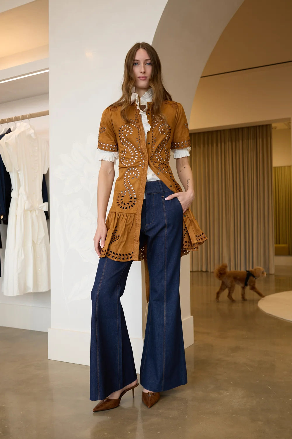Sol Suede Dress - Camel