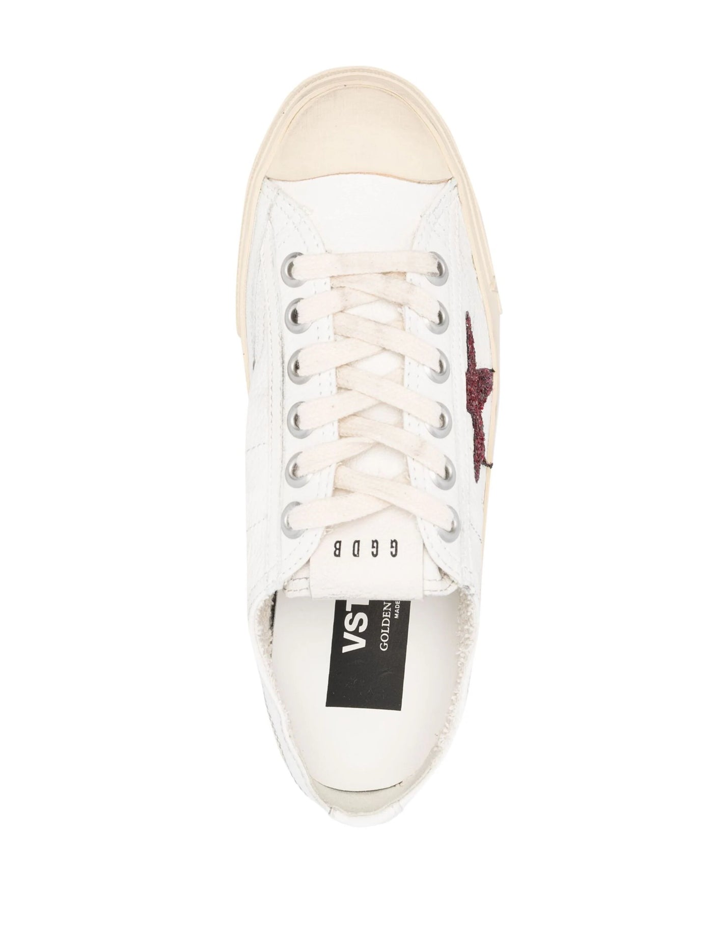 V-Star Leather Sneaker - White/Red Glitter