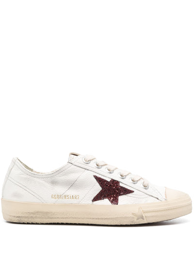 V-Star Leather Sneaker - White/Red Glitter