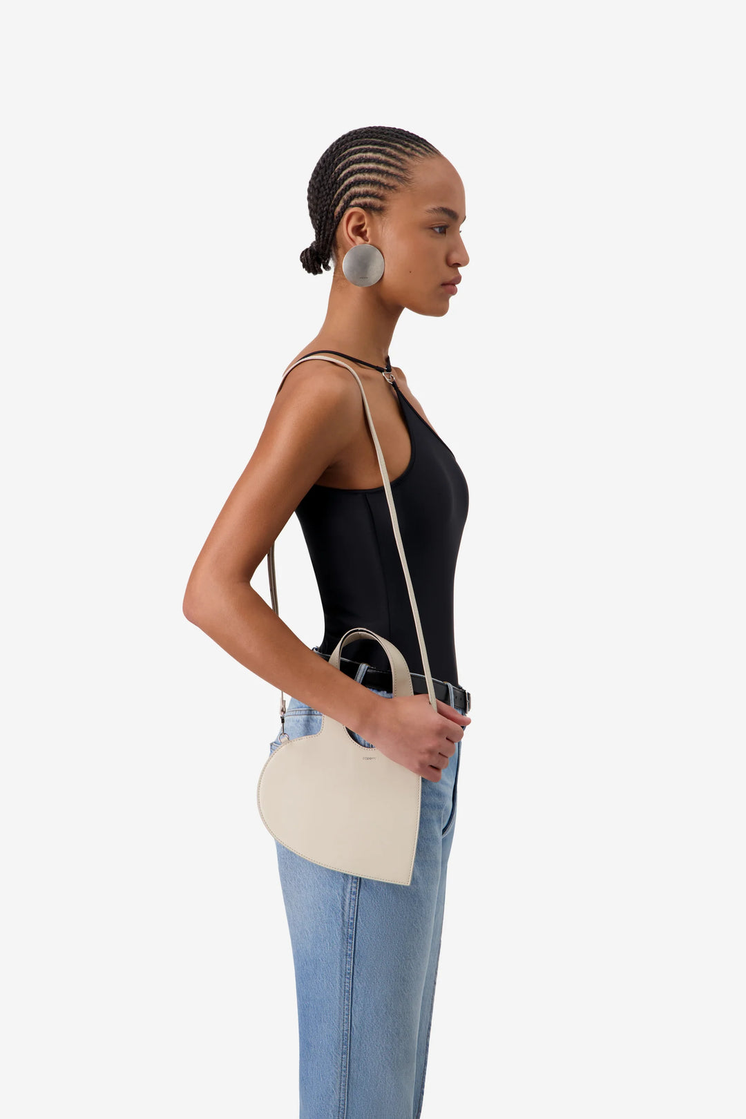 Mini Heart Tote - Beige