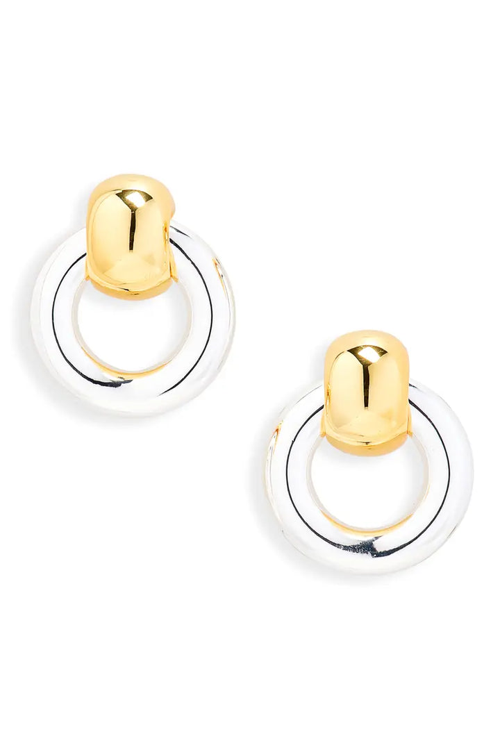Faye Mini Puffy Door Knocker Earrings