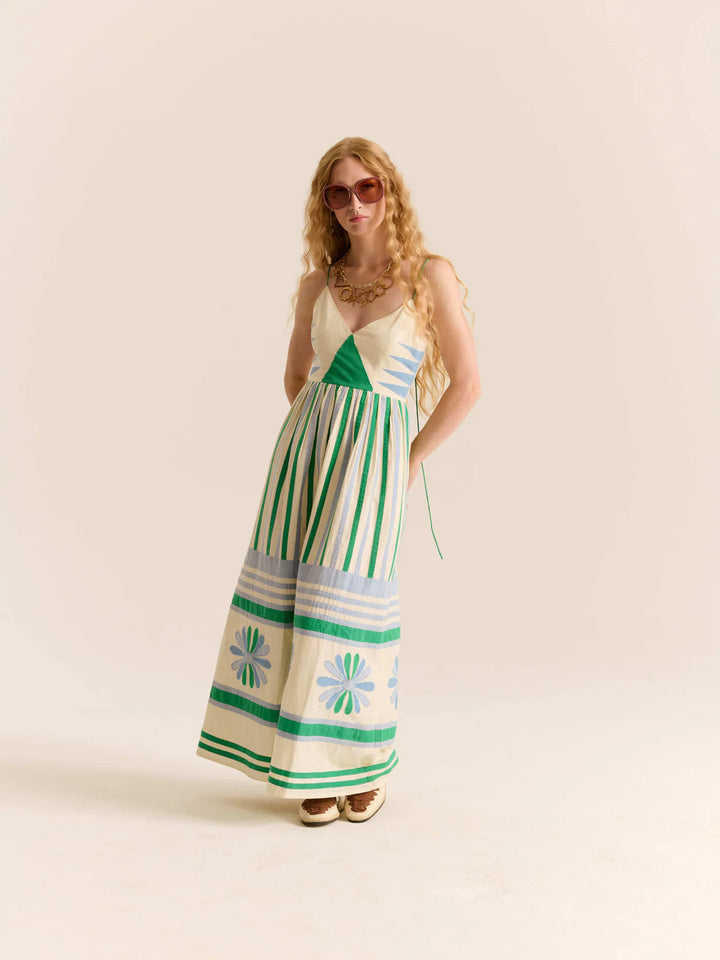 Amelia Dress - Green Multi