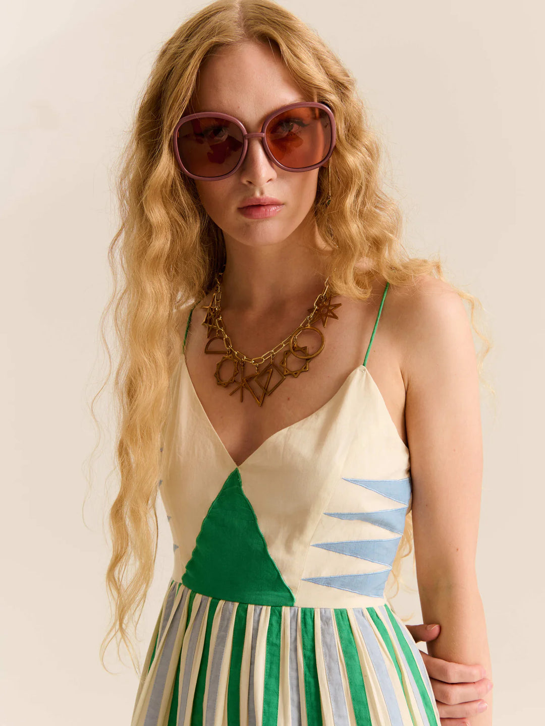 Amelia Dress - Green Multi