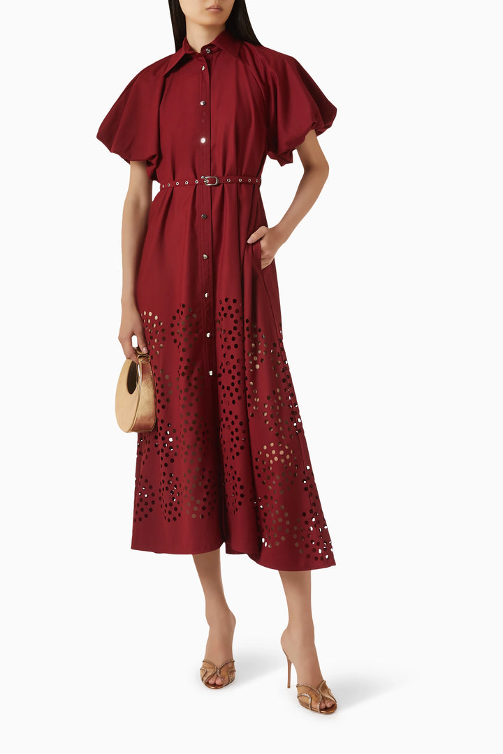 Simone Dress - Burgundy