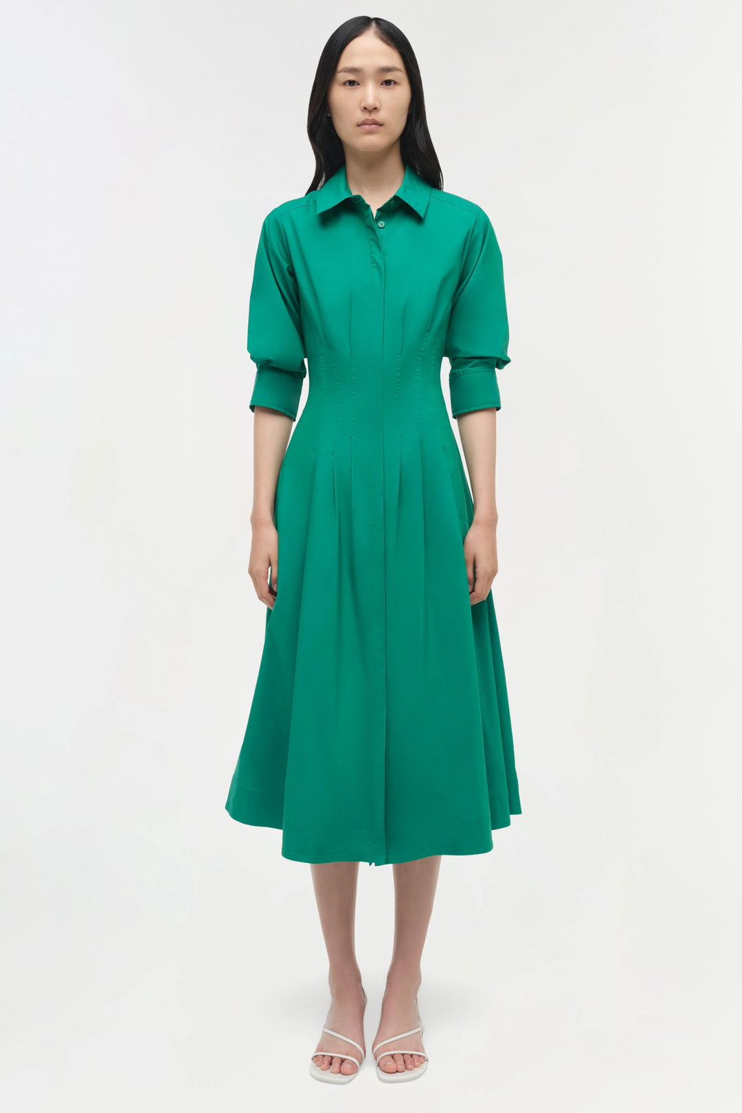 Jazz Pintuck Midi Dress - More Colors Available