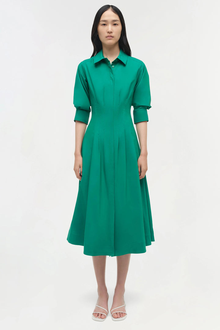 Jazz Pintuck Midi Dress - More Colors Available