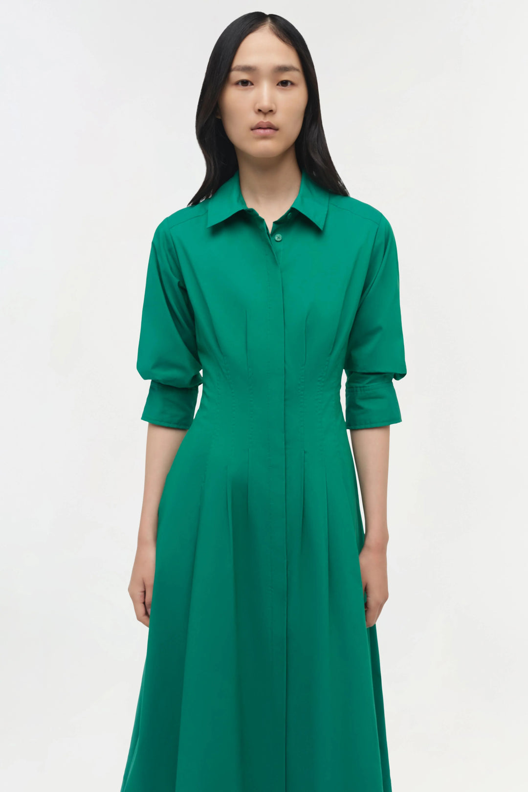 Jazz Pintuck Midi Dress - More Colors Available