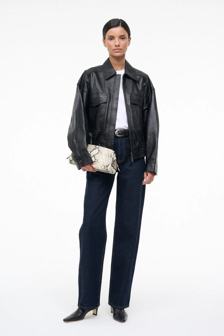 MAUDE CONVERTIBLE CLUTCH - White Snake