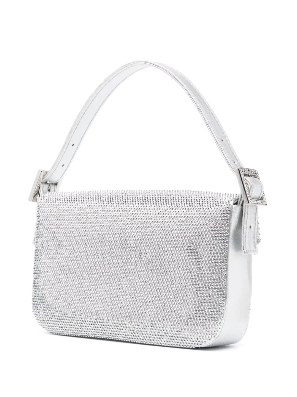 Mini Habibi Small Crystal Bag - Silver
